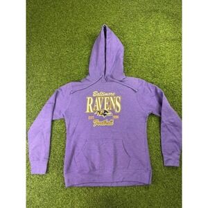NFL Baltimore Ravens Football Hoodie Women Medium Purple Performance Sportswear